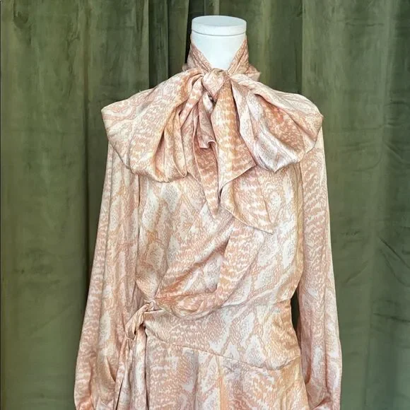 Acler Blush  snake print Mini Dress, US6 - Picture 8 of 16